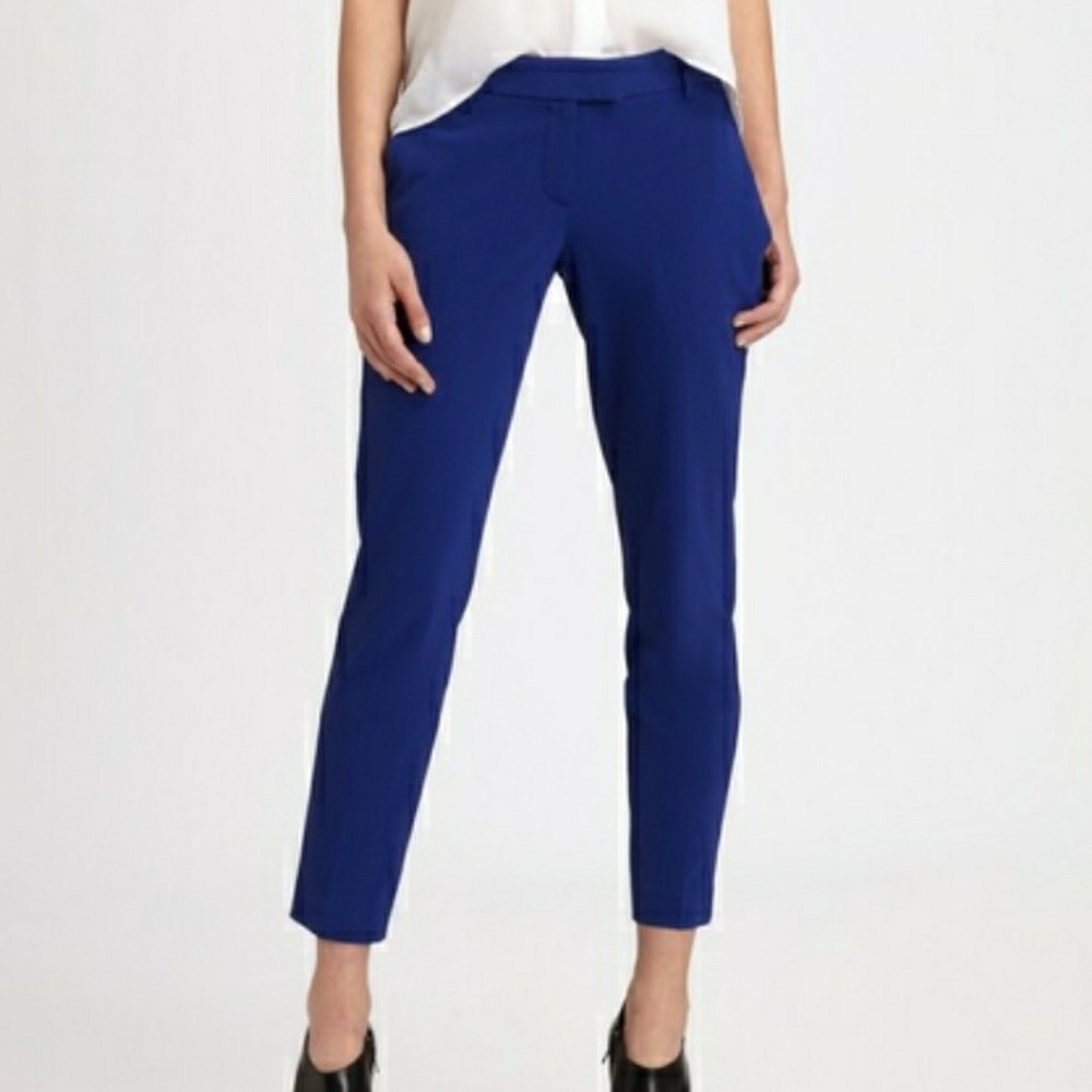 Theory Sienna Cropped Pant Cobalt Blue